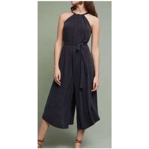 Anthropologie HD in Paris Onesie Gray Halter Jumpsuit - Picture 2 of 13